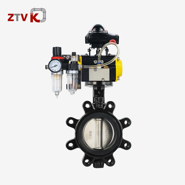 pneumatic actuator operated butterfly valves